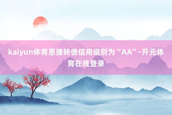 kaiyun体育恩捷转债信用级别为“AA”-开元体育在线登录