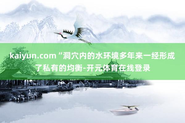 kaiyun.com“洞穴内的水环境多年来一经形成了私有的均衡-开元体育在线登录
