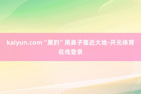 kaiyun.com“黑豹”用鼻子靠近大地-开元体育在线登录